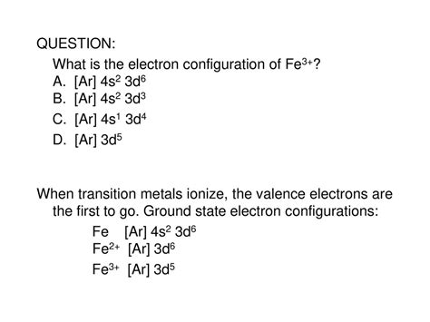 iron (fe): [ar]4s23d6|What is the ground state shorthand notation for iron (Fe.